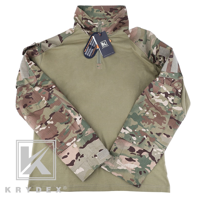 KRYDEX G3 Battlefield Assault Tops W/ Elbow Pads For Shooting Hunting Military CP Style Tactical BDU Combat Shirts