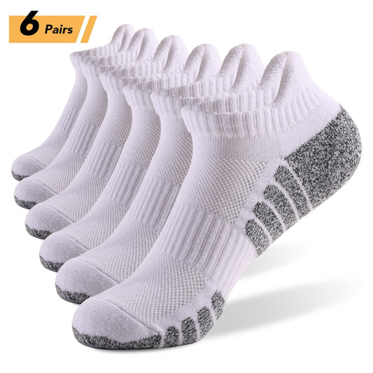 6/12Pairs Sport Ankle Socks Athletic Low-cut Sock Thick Knit Sock Outdoor Fitness Breathable Quick Dry Wear-resistant Warm Socks