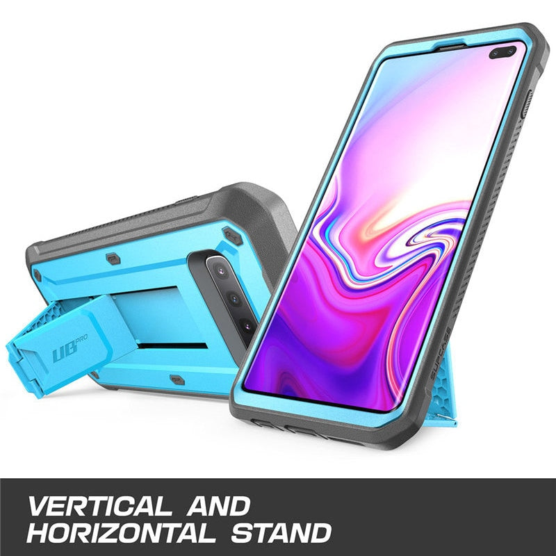 For Samsung Galaxy S10 Plus Case 6.4 SUPCASE UB Pro Full-Body Rugged Holster Kickstand Cover WITHOUT Built-in Screen Protector