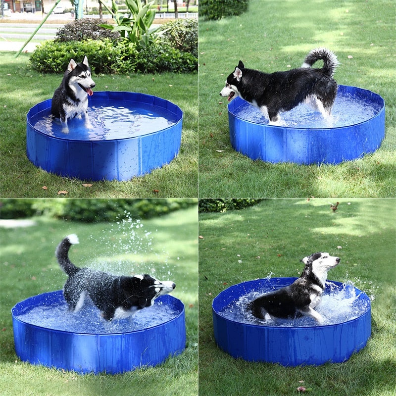 Fast Delivery Pet Dog Pool Collapsible Large Dog Swimming Bath Pool Portable PVC Outdoor Durable Solid Tub Kids Pool for Dog