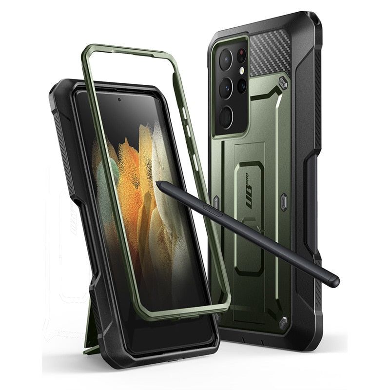 For Samsung Galaxy S21 Ultra 5G Case SUPCASE UB Pro Full-Body Dual Layer Rugged Holster Kickstand with S Pen Slot