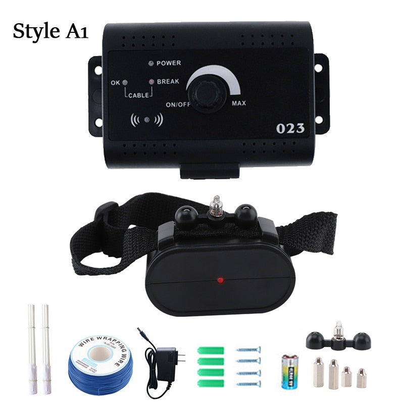 500M Wireless Dog Electric Fence Pet Containment System Remote Dog Training Collar Vibrating Electric Shock