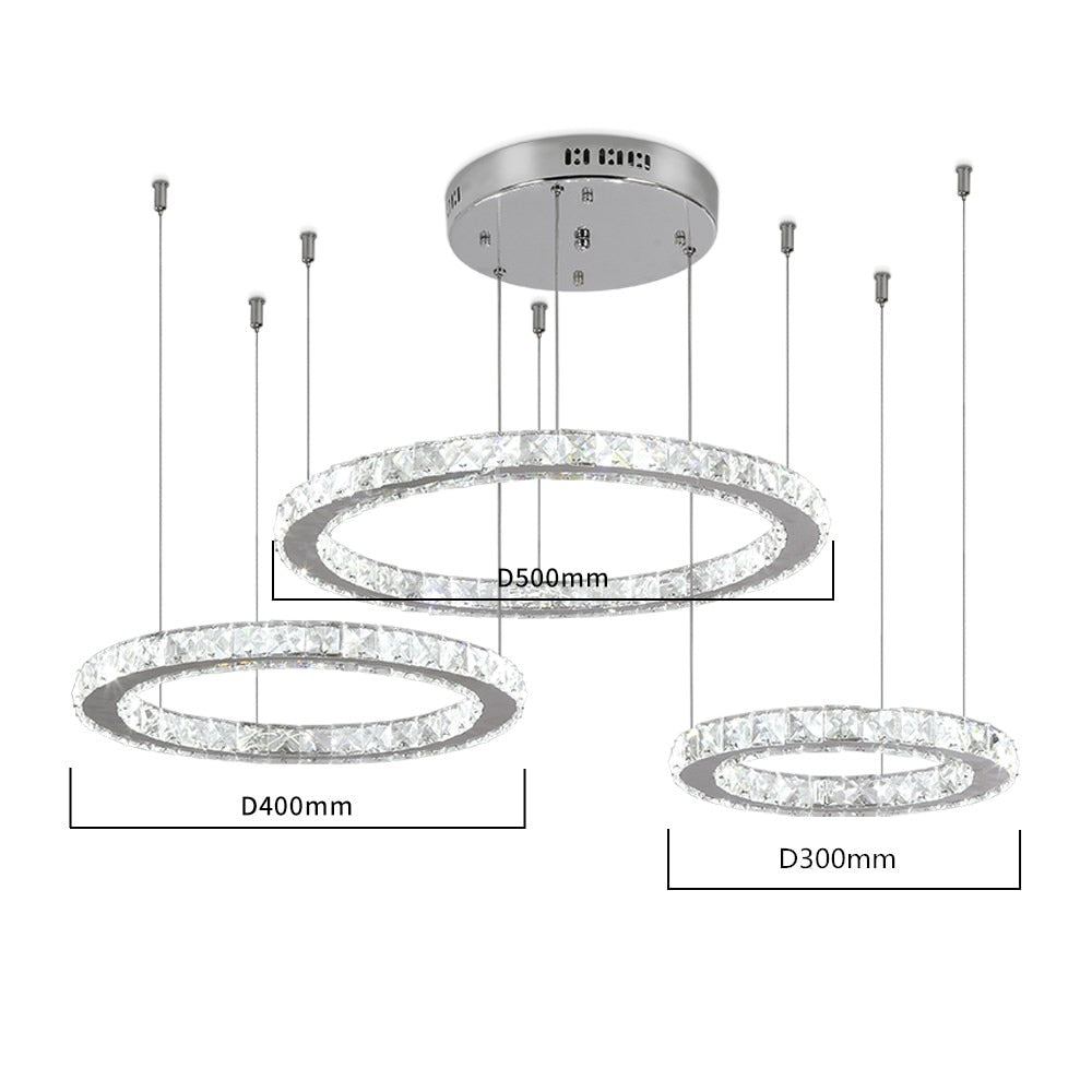 Modern K9 Crystal Led Chandelier Lights Home Lighting Chrome Lustre Chandeliers Ceiling Pendant Lamp Fixtures  For Living Room