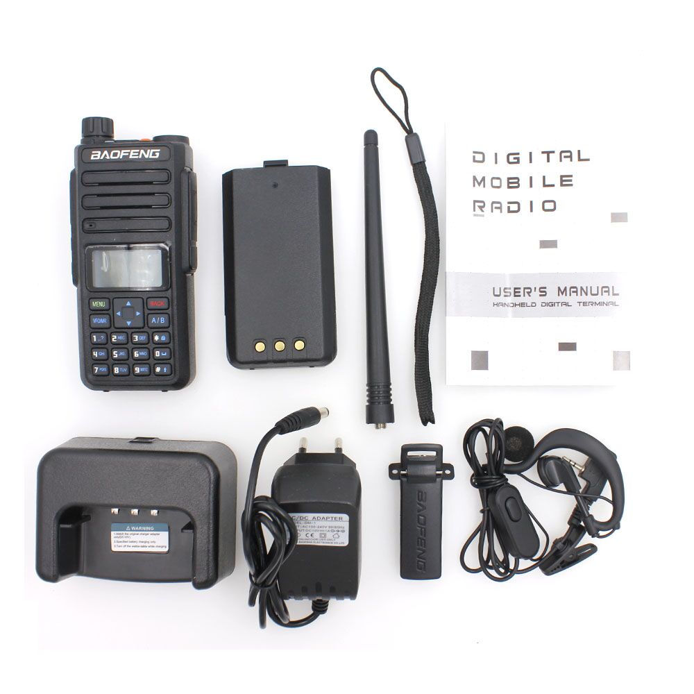 2PCS/lot Baofeng 1801 UV Dual Band 136-174 &amp; 400-470MHz DMR Digital Radio DR1801 Tier 1+2 Dual Time Slot Walkie Talkie