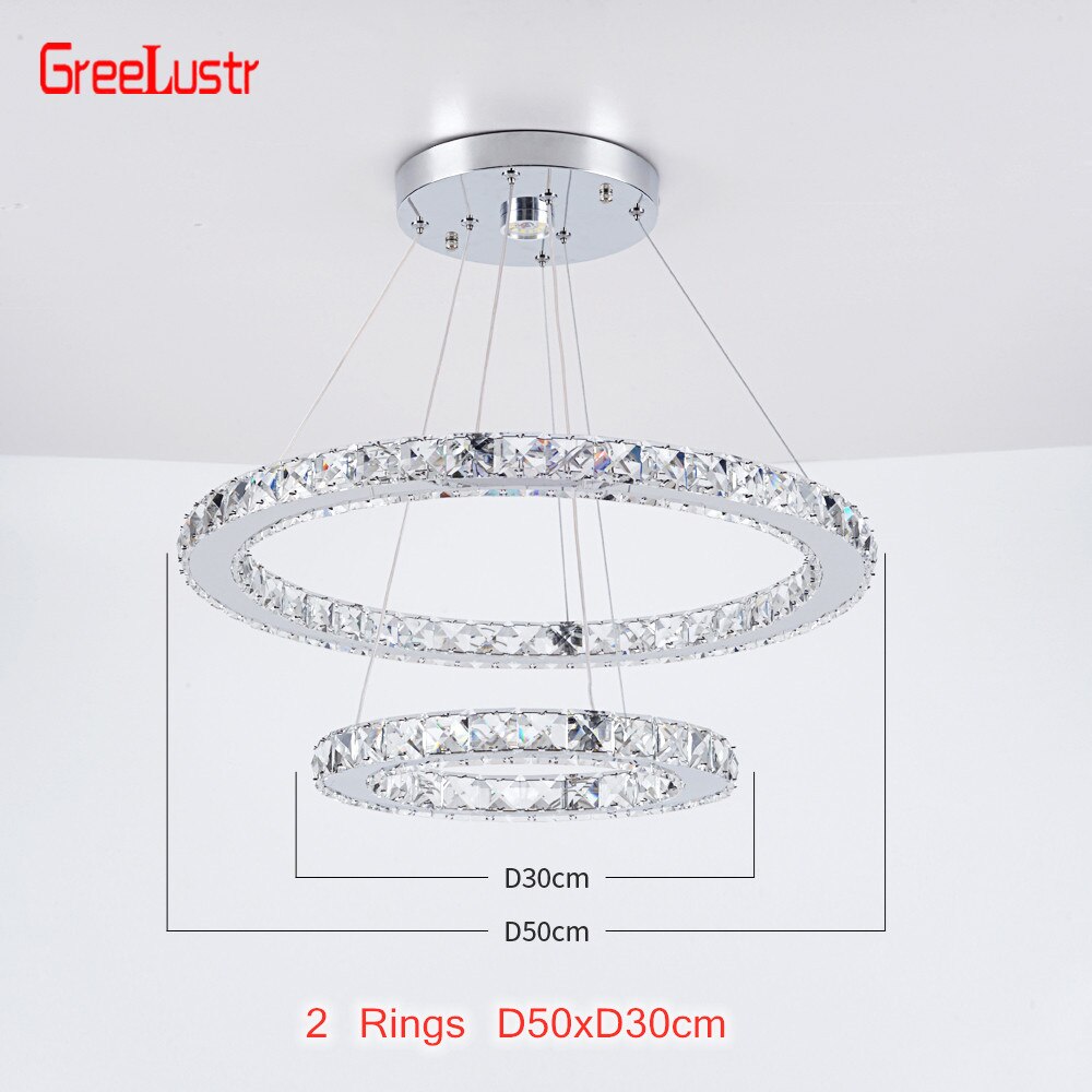 Modern K9 Crystal Led Chandelier Lights Home Lighting Chrome Lustre Chandeliers Ceiling Pendant Lamp Fixtures  For Living Room