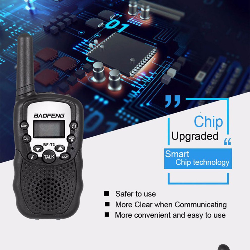 2Pcs Baofeng BF-T3 UHF462-467MHz 8 Channel Portable Two-Way Walkie Talkie