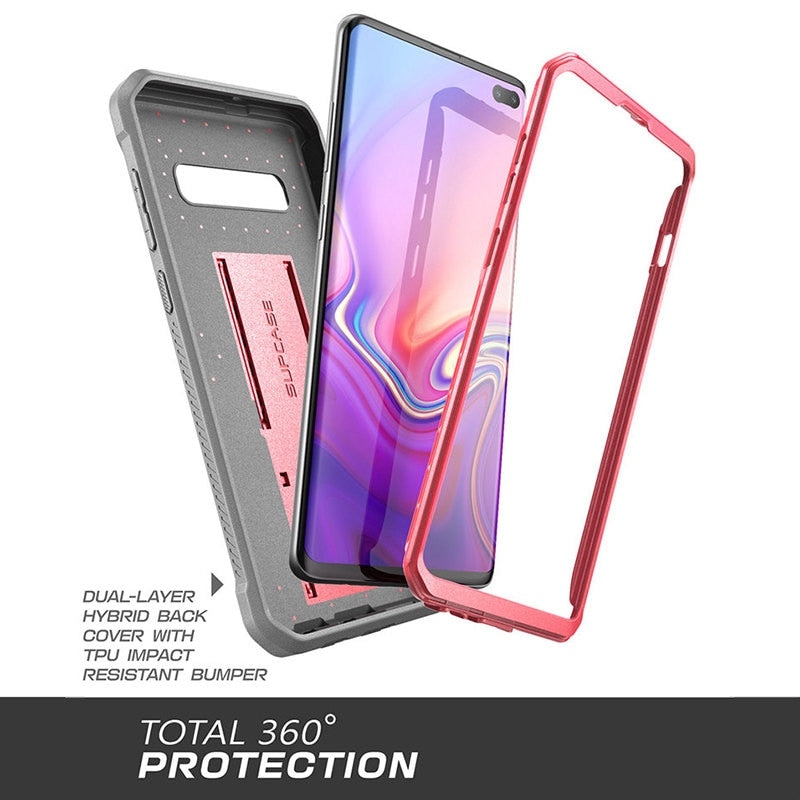 For Samsung Galaxy S10 Plus Case 6.4 SUPCASE UB Pro Full-Body Rugged Holster Kickstand Cover WITHOUT Built-in Screen Protector