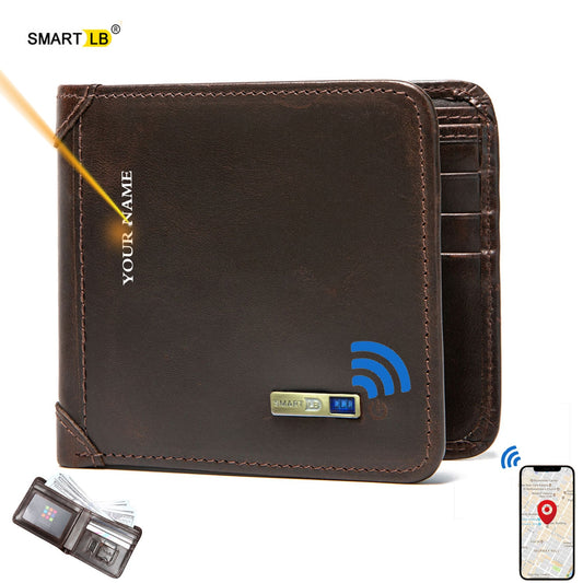 Smart Bluetooth Wallet Tracker Genuine Leather Men Wallets