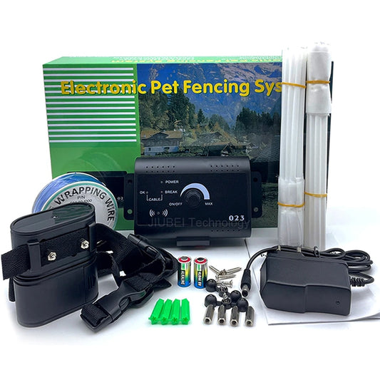 500M Wireless Dog Electric Fence Pet Containment System Remote Dog Training Collar Vibrating Electric Shock