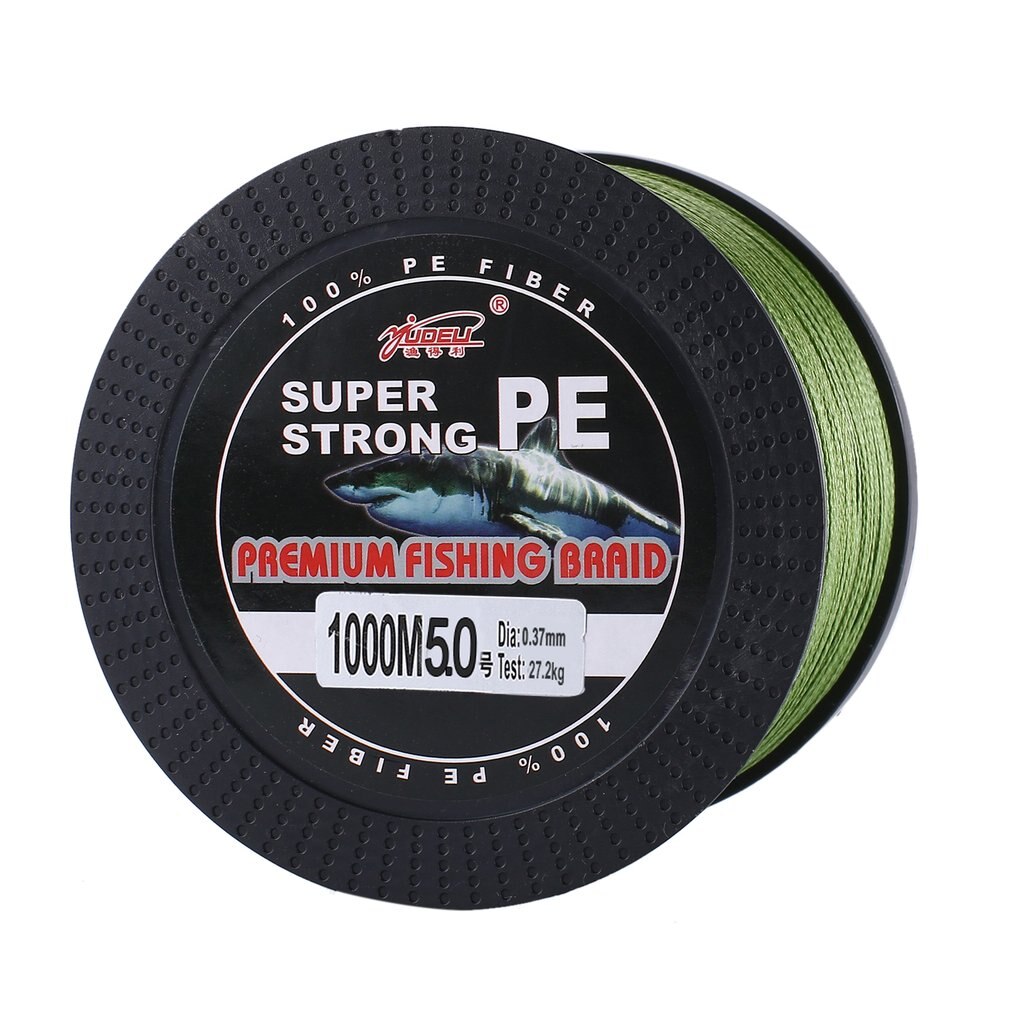 1000m PE Braided Fishing Line Abrasion Resistant 0.37mm Smaller Diameter 27.2kg Zero Stretch Fishing Accessories