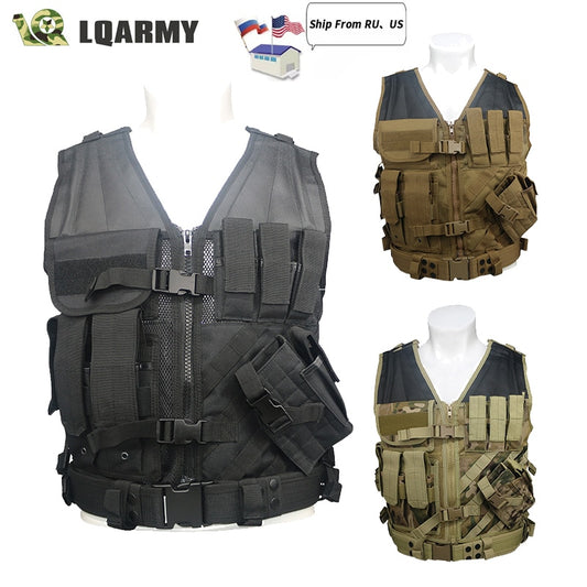 LQARMY Molle Tactical Army Vest Armor Plate Tactical Airsoft Carrier Vest