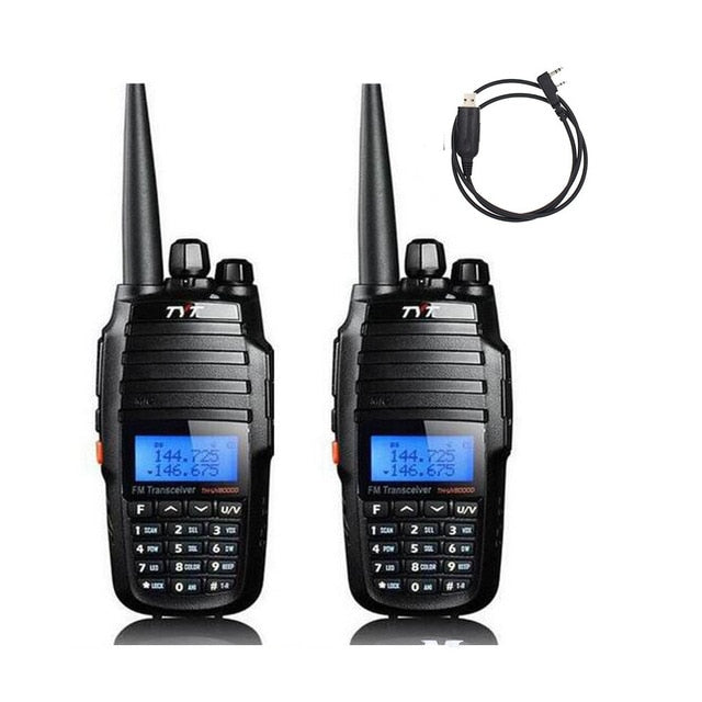 2PCS/Lot TYT TH-UV8000D 10W Dual band VHF UHF Radio with 3600mAh Battery Walkie Talkie