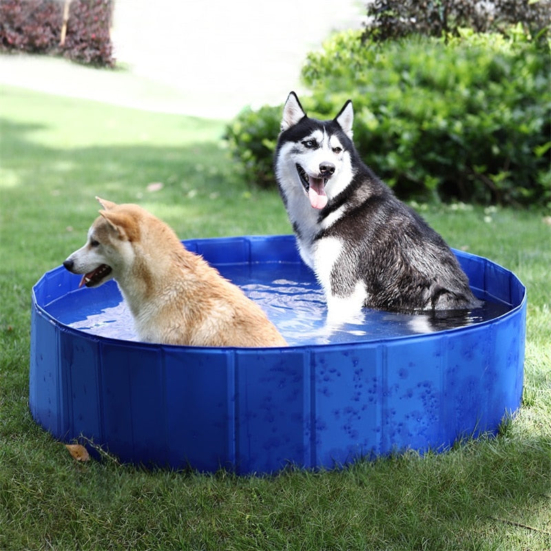 Big Foldable Pet Swimming Paddling Pool DogPortable Cooling Washing Bathing Tub For Dog