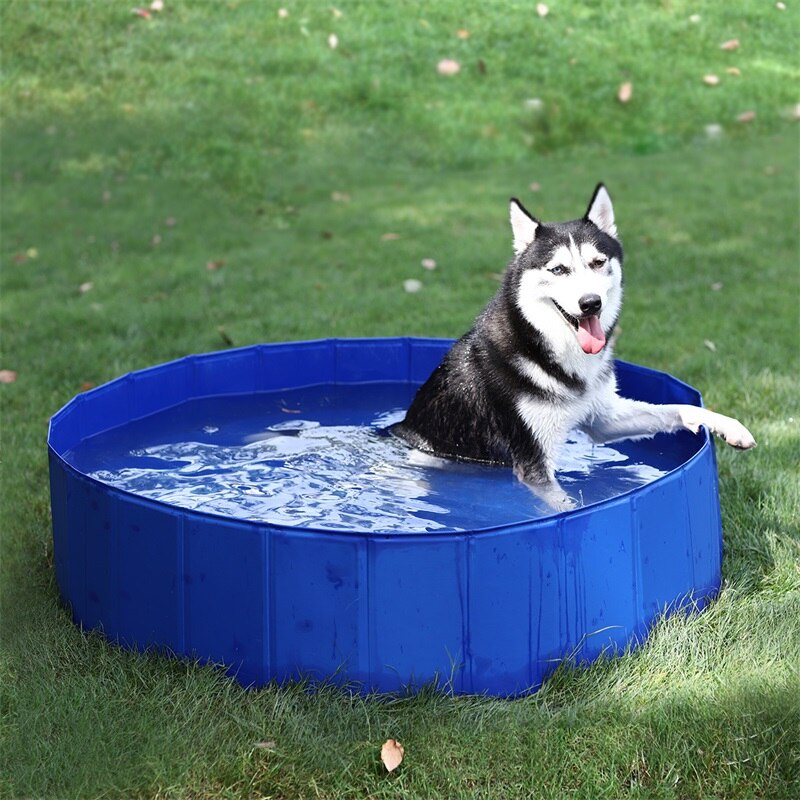 Big Foldable Pet Swimming Paddling Pool DogPortable Cooling Washing Bathing Tub For Dog