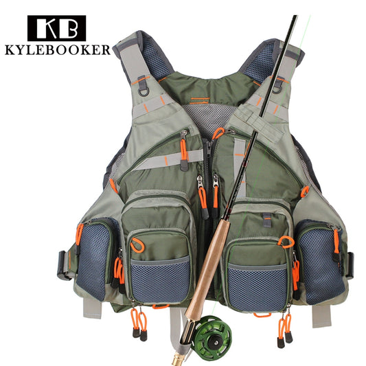 Adjustable Fly Fishing Vest  Outdoor Trout Packs Mesh Fishing Vest Tackle Bag Jacket Clothes