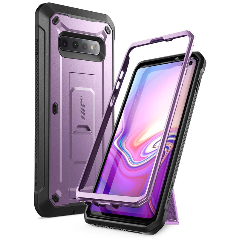 For Samsung Galaxy S10 Plus Case 6.4 SUPCASE UB Pro Full-Body Rugged Holster Kickstand Cover WITHOUT Built-in Screen Protector