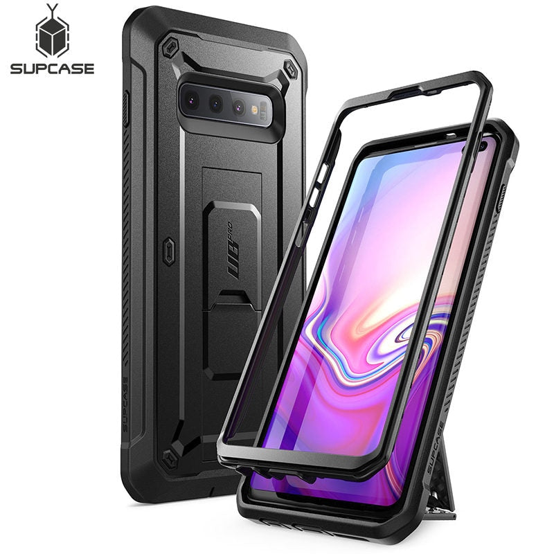 For Samsung Galaxy S10 Plus Case 6.4 SUPCASE UB Pro Full-Body Rugged Holster Kickstand Cover WITHOUT Built-in Screen Protector