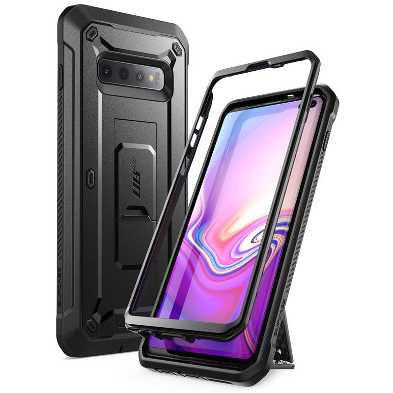 For Samsung Galaxy S10 Plus Case 6.4 SUPCASE UB Pro Full-Body Rugged Holster Kickstand Cover WITHOUT Built-in Screen Protector