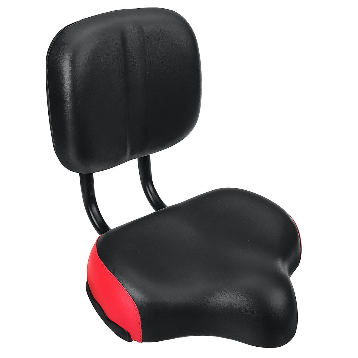 Universal Wider Bicycle Backrest Saddle Seat Large Bike Saddle with Backrest Faux Leather Cycling Seat Cushion