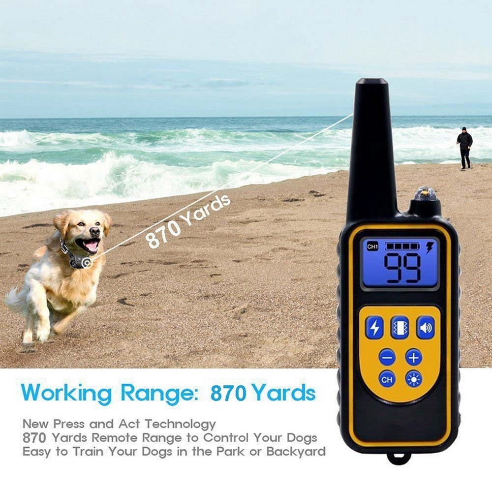 Dog Training Collar 800M Electric Dog Supplies Waterproof Wireless Fencing Stystem Rechargeable Receiver Shock Vibration Sound