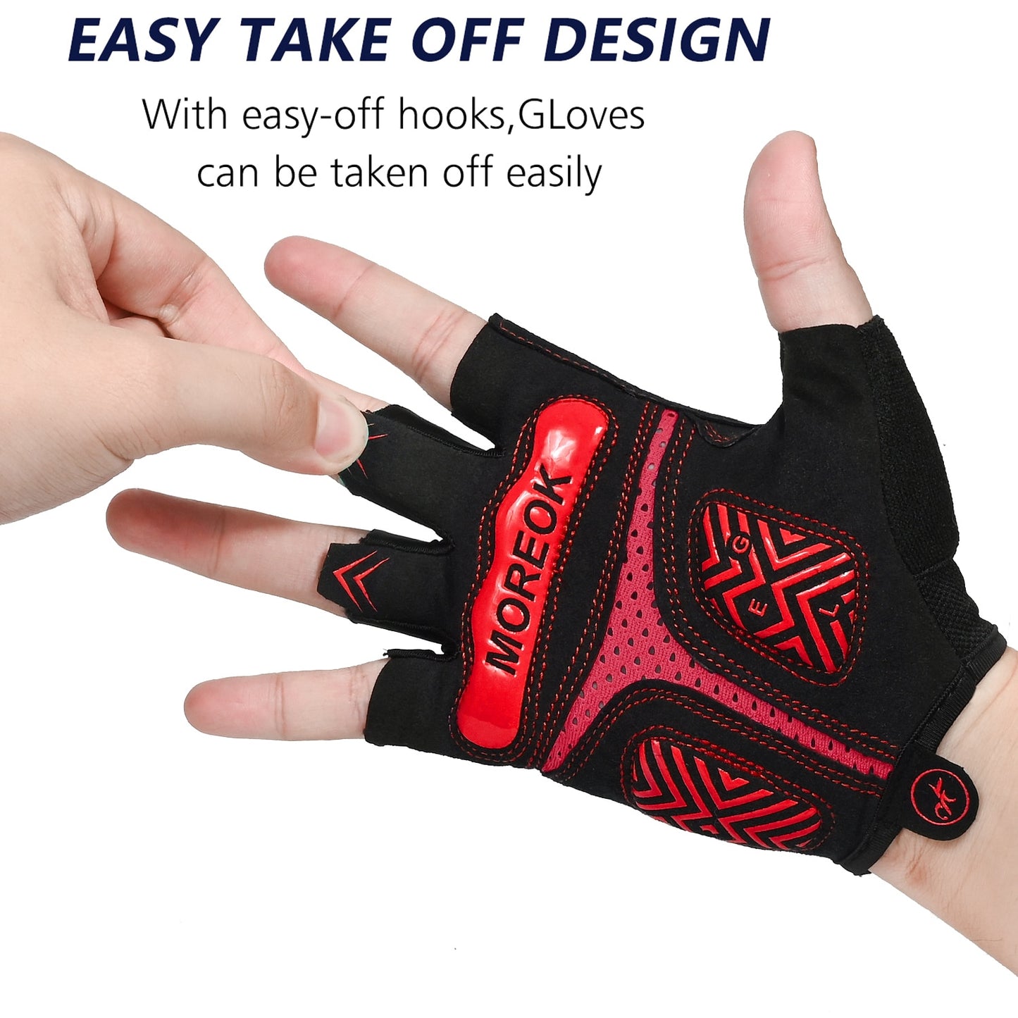 MOREOK Bike Gloves Shockproof Breathable Road Cycling Gloves Gel Pads Dirt Bike MTB Bike Cycling Bicycle Gloves for Men Women