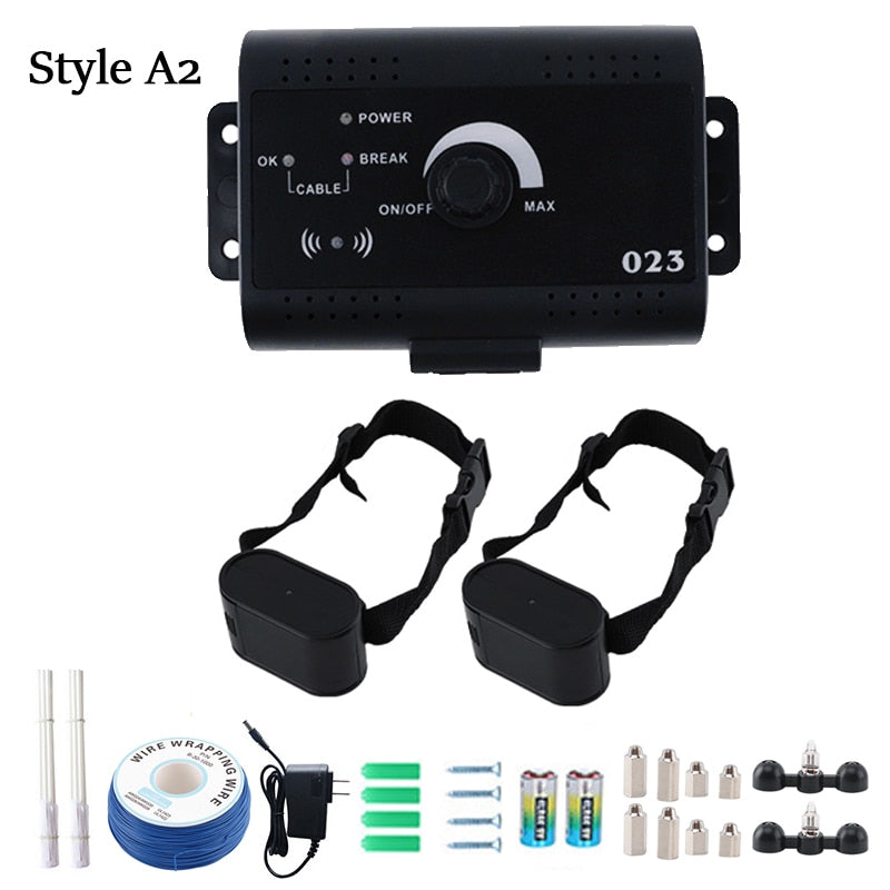 500M Wireless Dog Electric Fence Pet Containment System Remote Dog Training Collar Vibrating Electric Shock