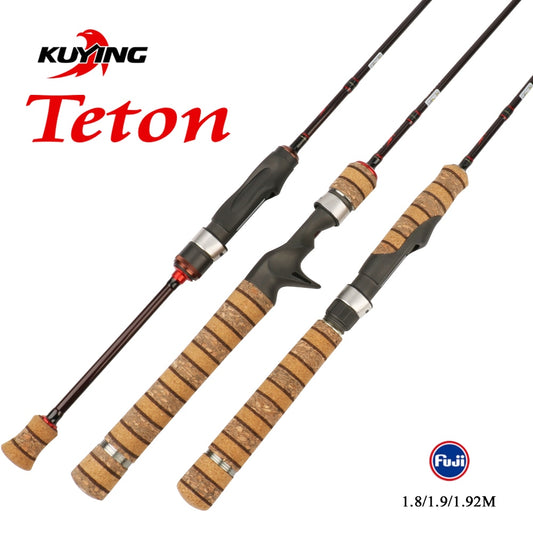 KUYING Teton UL Ultra-light Soft Fishing Rod 1.8m 1.9m 1.92m Lure Carbon Casting Spinning Cane Pole