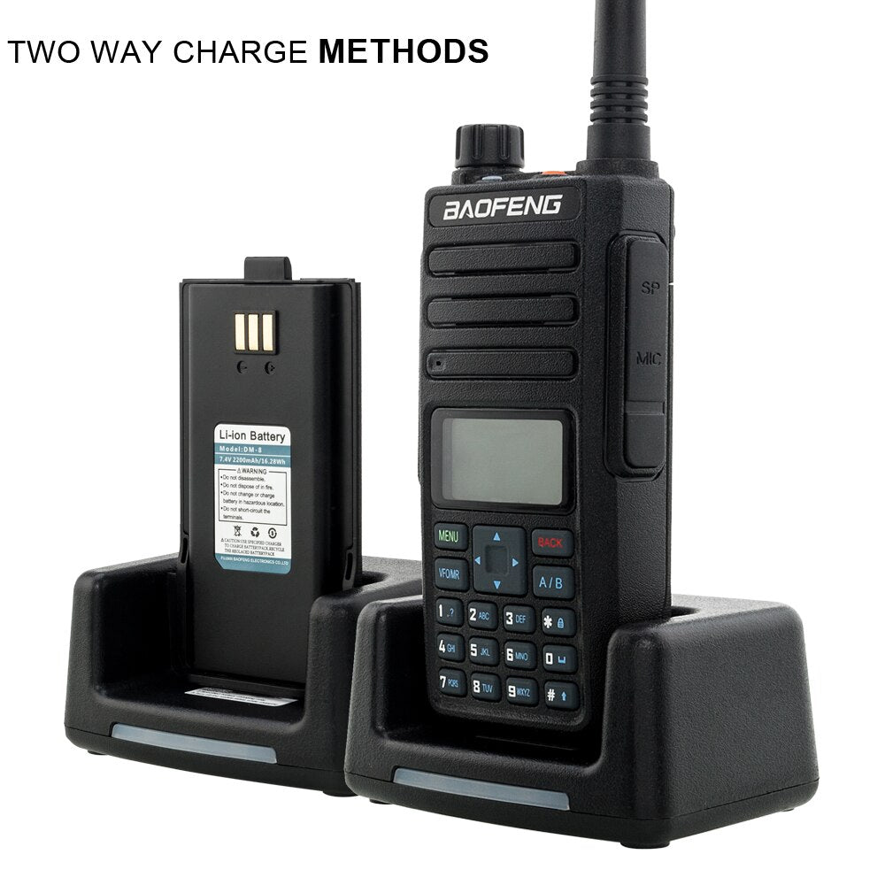 2PCS/lot Baofeng 1801 UV Dual Band 136-174 &amp; 400-470MHz DMR Digital Radio DR1801 Tier 1+2 Dual Time Slot Walkie Talkie