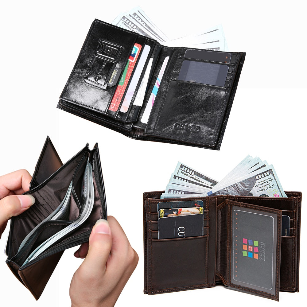 Smart  Bluetooth-compatible Wallet Anti-lost Genuine leather Mens Wallets card holder