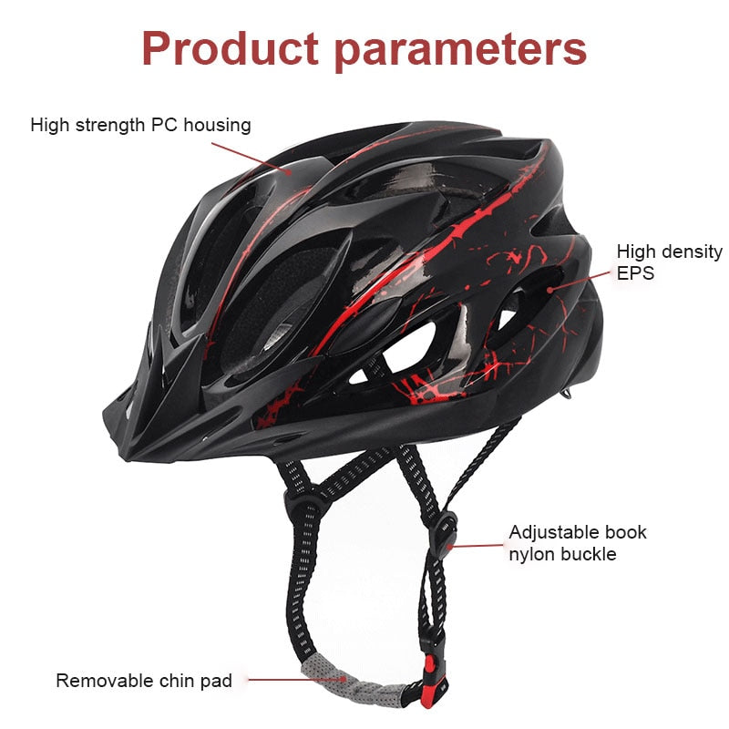 Mountain Bike Cycling Helmets Protective Helmets For Adults With Tail Lights Skate Speed Helmets Road Bike Helmet Sport Safe Hat