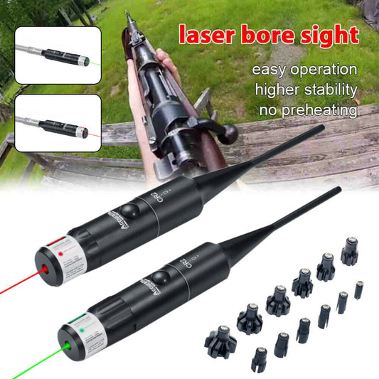 Tactical Hunting Green Red Laser Dot Bore sighter Kits Caliber Riflescope Aiming Pointer