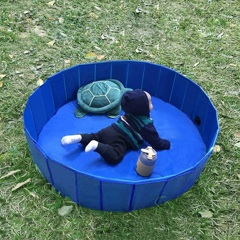 Fast Delivery Pet Dog Pool Collapsible Large Dog Swimming Bath Pool Portable PVC Outdoor Durable Solid Tub Kids Pool for Dog