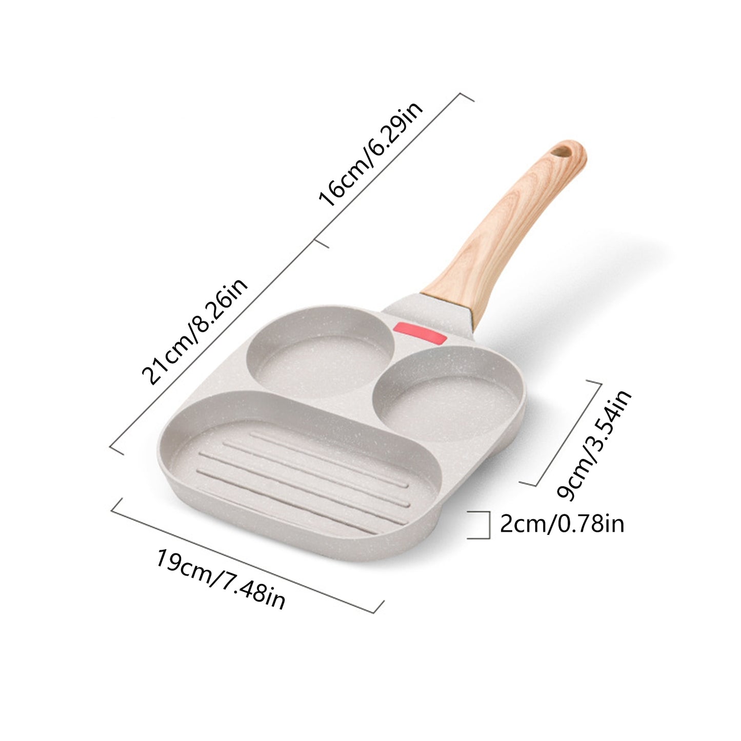 Non-Stick Egg Frying Pan Egg Burger Maker Pan 4-Hole Pancake Omelet Egg Ham Pans Breakfast