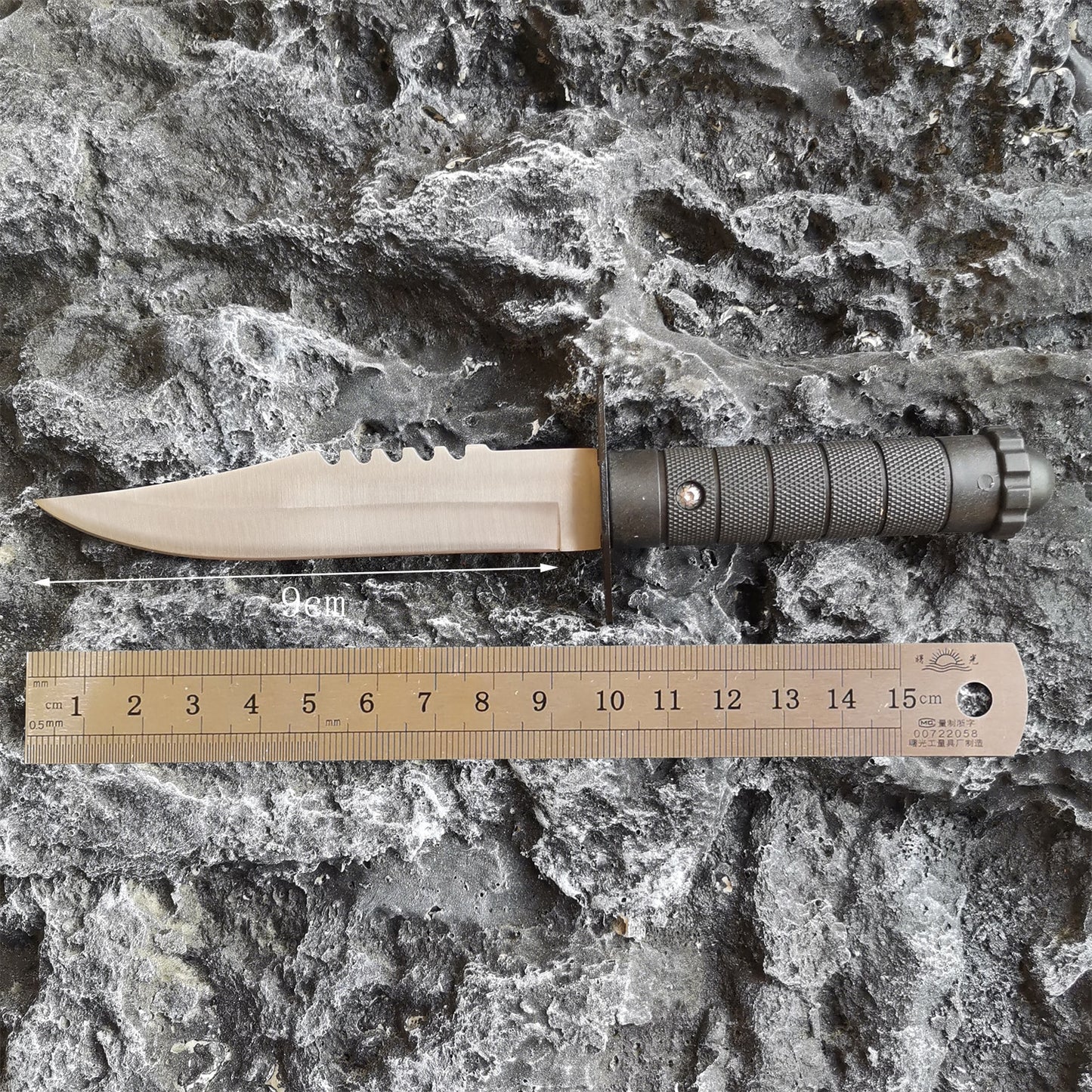 7 Steel Sanding Light Tactical Straight Knife Jungle Camping Self-defense Straight Knife ABS Handle Hunting Knife