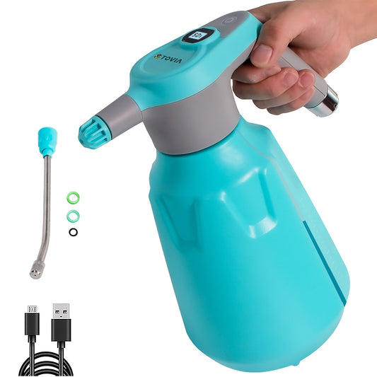 T TOVIA 2L Cordless Electric Sprayer Mister Automatic Watering Can Bottle for Garden Plant Pressure Sprayer Tool Rechargeable