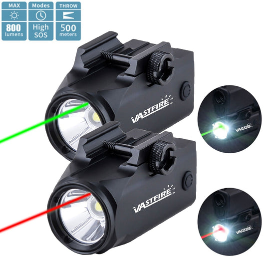 Tactical Green/Red Dot Laser Sight Picatinny Rifle Scope Barrel Mount Pistol Gun Light USB Rechargeable Lamp