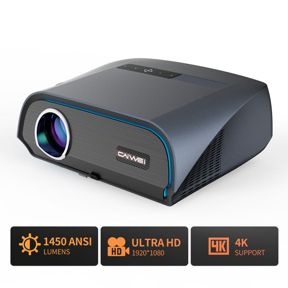 CAIWEI A12+ 4k 15000 Lumens Full HD Projector with Laser Experience Home Theater Cinema Outdoor Movie Projectors for Smartphone