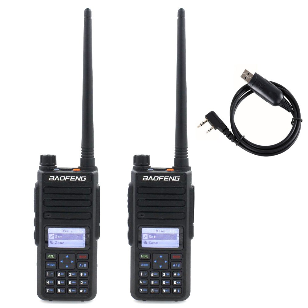 2PCS/lot Baofeng 1801 UV Dual Band 136-174 &amp; 400-470MHz DMR Digital Radio DR1801 Tier 1+2 Dual Time Slot Walkie Talkie