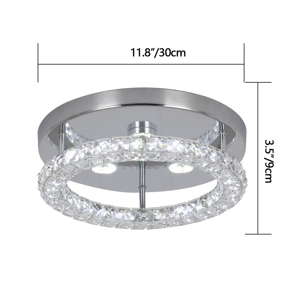 Crystal LED Ceiling Lamp K9 Living Room Stainless Steel Chandelier Luminaire For Hallway Aisle Plafon Lustres Lighting Fixtures