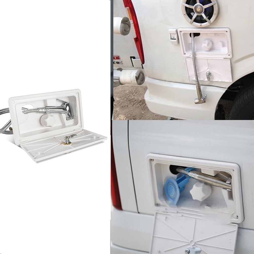 Car Adjustable RV External Exterior Shower Box Kit with Lock Boat Marine Camper Motorhome CARAVAN Car Accessories