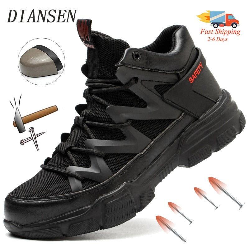 Diansen Protective Boot Mens Steel Toe Work Boots Anti-Punctur Fast Delivery in the US