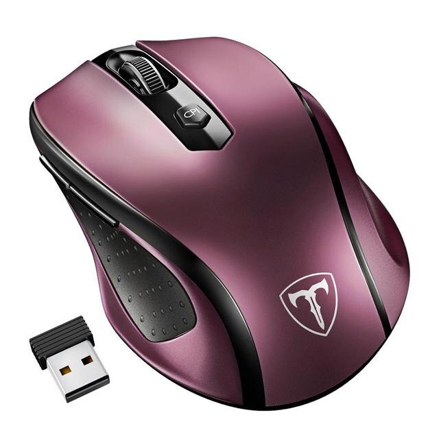 VicTsing MM057 2.4G Wireless Mouse Portable Mobile Optical Mouse with 6 Buttons 5 Adjustable DPI Levels  for Notebook PC Laptop