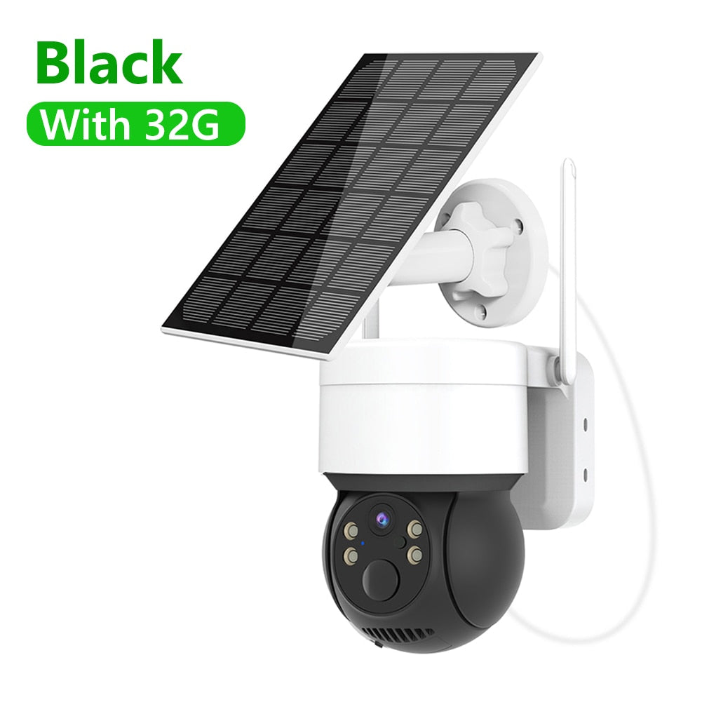 Solar Camera Wifi Outdoor Cameras With Solar Panel 7200mAh Recharge Camera