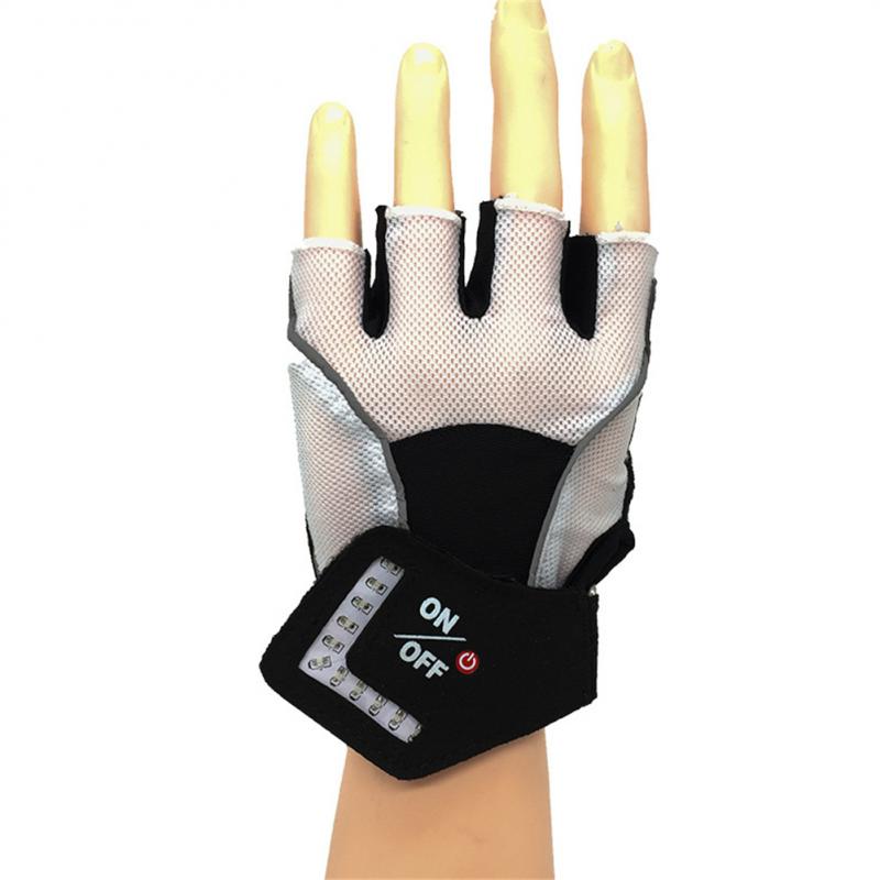 Gravity Sensing Cyling Gloves Turn Signal Half Finger Gloves Automatic Warning Light Smart Steering Half Finger Gloves