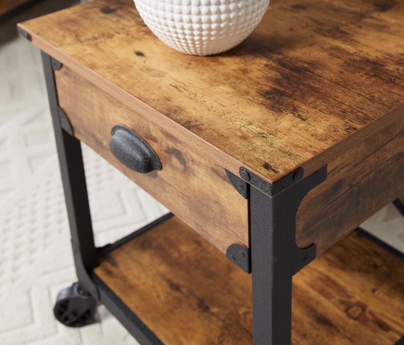 Better Homes & Gardens Rustic Country End Table, Weathered Pine Finish