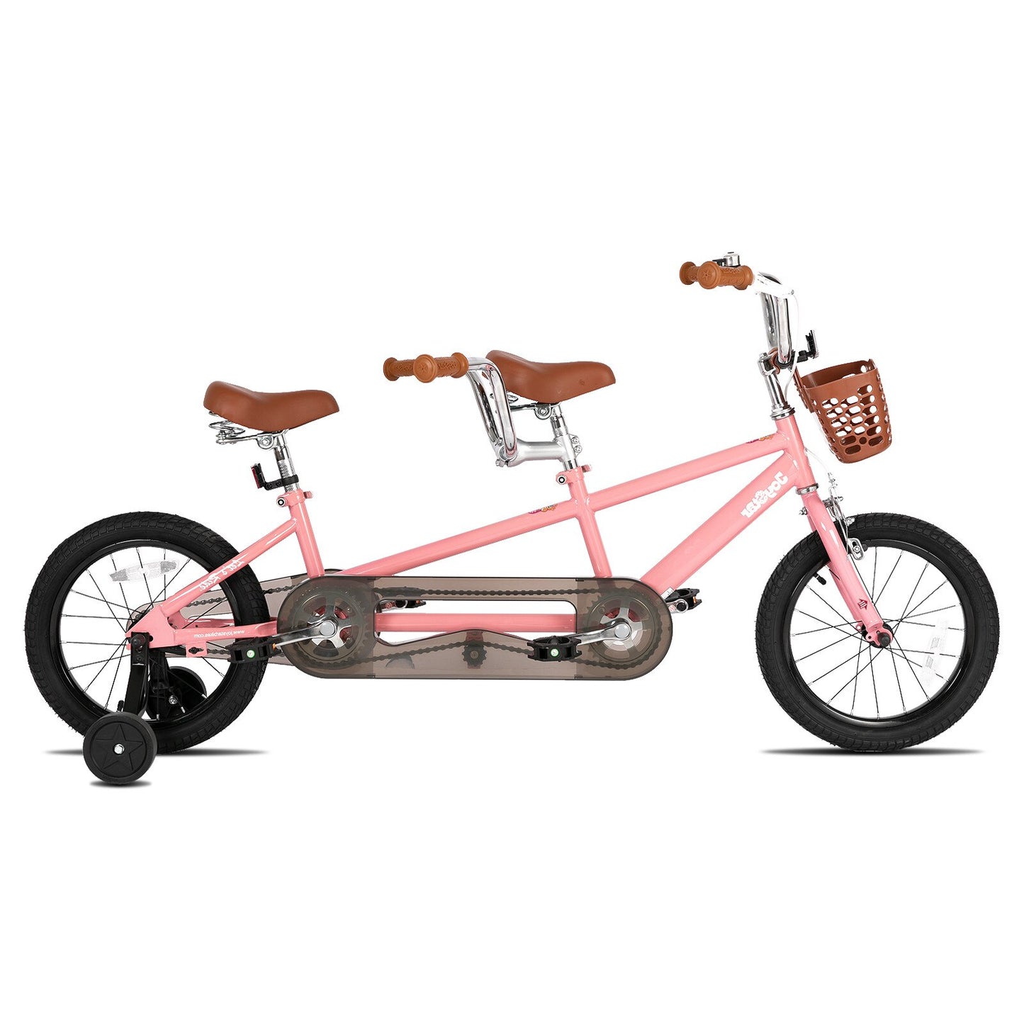 JOYSTAR Kinbro Tandem Bike for Boys Girls 4-7 Years Old,16 Inch BMX Style Kids Bicycles with Training Wheels,Multiple Colors