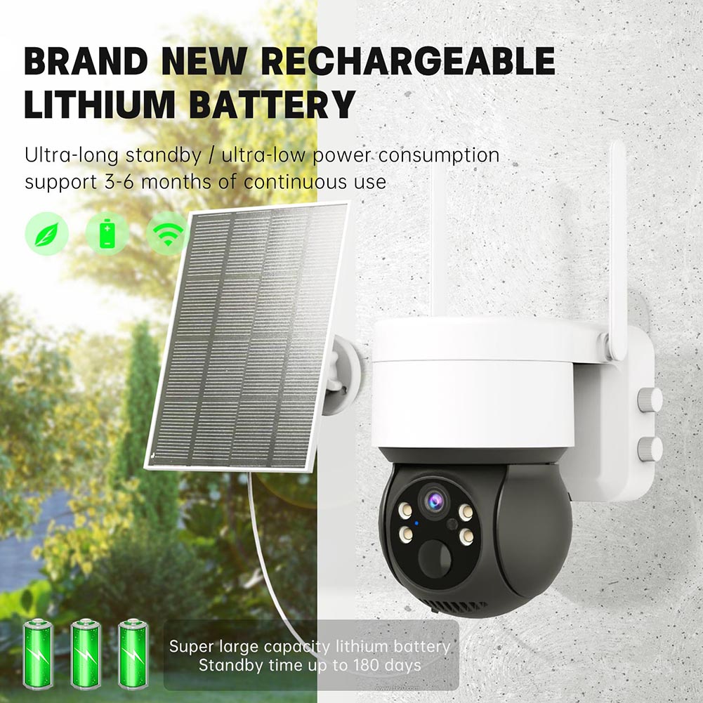 Solar Camera Wifi Outdoor Cameras With Solar Panel 7200mAh Recharge Camera