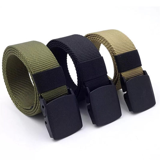 casual fashion tactical belt alloy automatic buckle youth students belt outdoor sports training free shipping