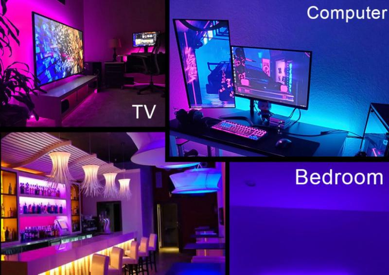 LED Strip Light  Neon USB RGB 5V,Smart Wifi Flexible Light Lamp Screen LED Lamp App,For TV Desktop Screen BackLight Diode Tape