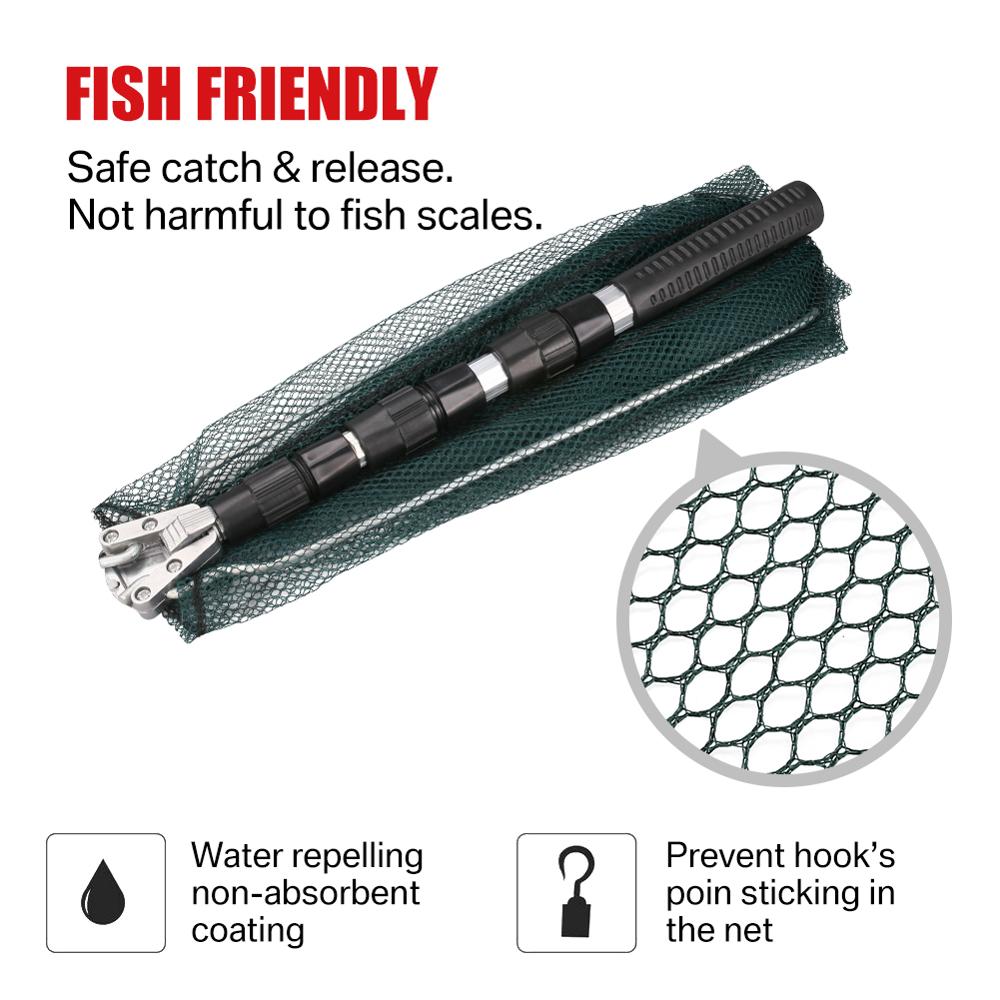 130CM Aluminum Alloy Fishing Net Telescoping Foldable Landing Net Retractable Pole